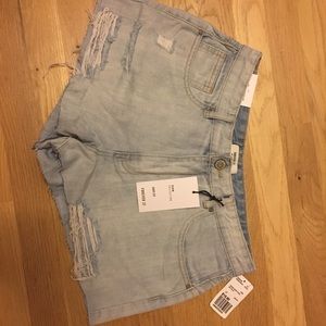 Cute distressed jean shorts